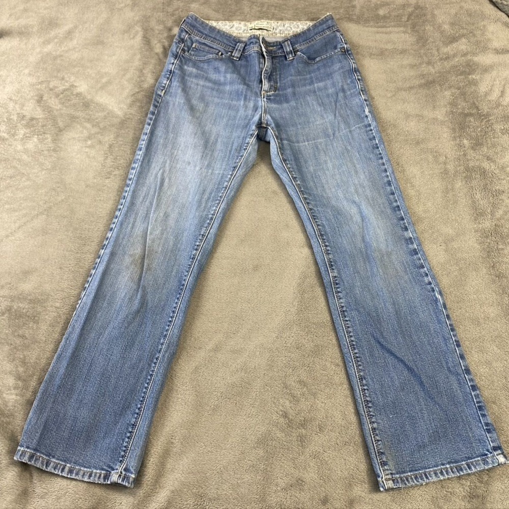 Lee Jeans Womens 30x30 Blue Natural Straight Leg Below The Waist Denim Pants